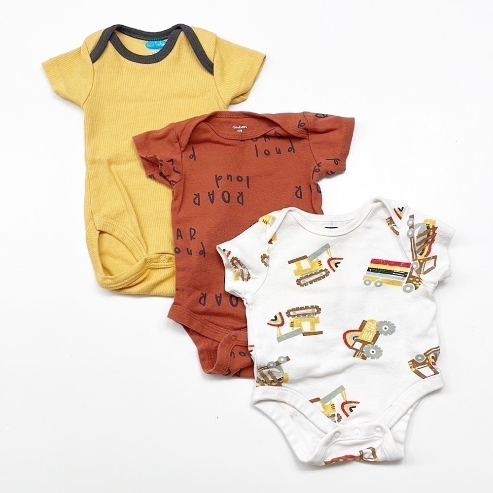 Bon Bebe/Gerber/Old Navy 3 piece baby boys bodysuits